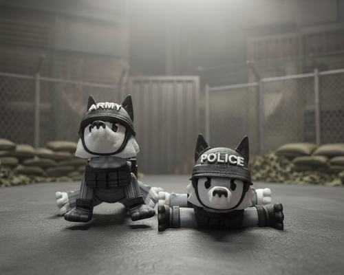 Articulated Army & Police Dog