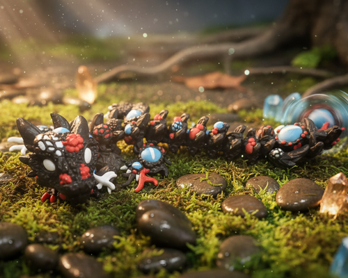 Baby Infested Dragon Tail Spinner in magical fantasy setting