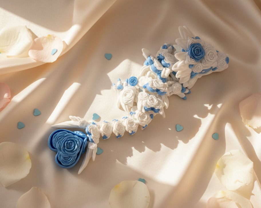 Rose Heart Dragon Tail Clicker in an elegant setting