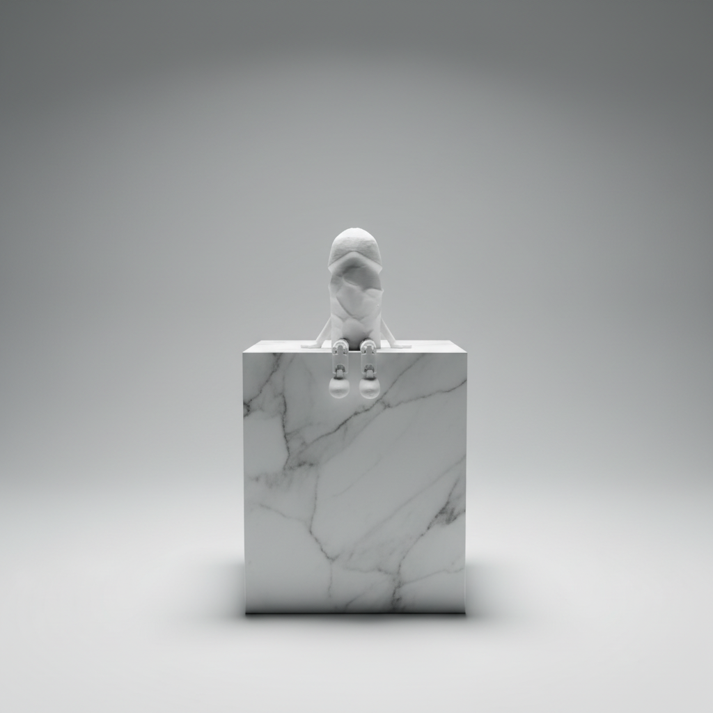 White Buddy on Pedestal